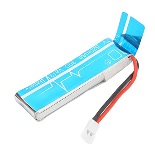 Nurnesy Ersatz-Lithiumbatterie 3,7 V, 520 MAh, 30 C, WLtoys XK K110 RC-Hubschrauber, mit Starker Leistung, Längerer Lebensdauer, Schneller und Einfacher Installation mit V977, von Nurnesy