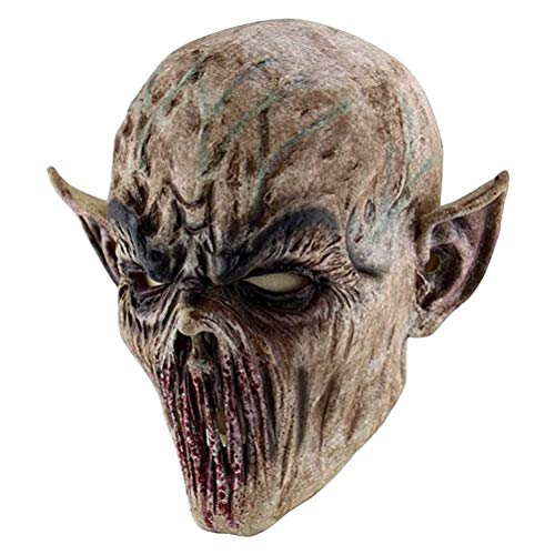 Nurnesy Gruselige Horrormaske mit Vollem Kopf | 7,8x11in Halloween-Kostüm-Geister-Set | Scream Kostüm Ghostface Kostüm| 3D Skelett Maske Halloween Maske Totenkopf Maske für Kostümparty von Nurnesy