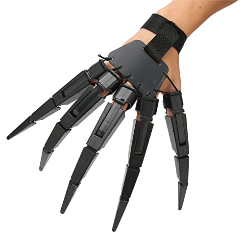 Nurnesy Halloween Bewegliche Finger, Tragbare Horrific-Fingerverlängerung, Partyzubehör, Cosplay-Requisiten, Hexengeist-Handschuhe, Krallenverlängerung, Skelett-Knochenklaue, von Nurnesy