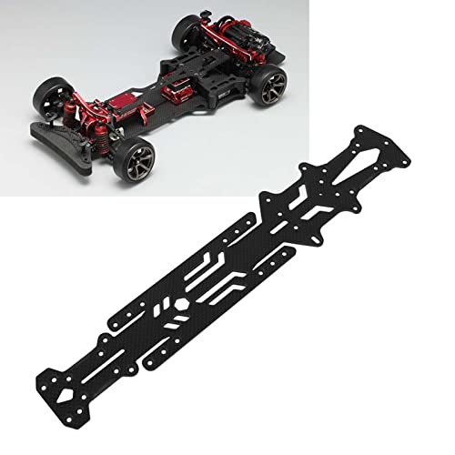 Nurnesy Leichtes, Flexibles RC-Drift-Car-Chassis aus Kohlefaser, Montagegenauigkeit, Wärmeableitung, YOKOMO YD2 RX 1/10 Drift-Car, CNC-geformt, Erhöhte Hintere Schwerkraft (Schwarz) von Nurnesy