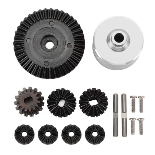 Nurnesy RC-Auto-Differentialgetriebesatz, Aluminiumlegierungsstahl, 45-Gauge-Stahlgetriebe, 7075-Differentialgehäuse, RC-Diff-Getriebe-Ersatz XV02 TT02 TT02B (Titan) von Nurnesy