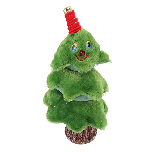 Nurnesy Singender, Tanzender Weihnachtsbaum, Weihnachtsplüschtier mit Musik und Lichtern, Elektrischer Weihnachtsbaum, Stofftier, Jungen und Mädchen, 35,6 cm von Nurnesy