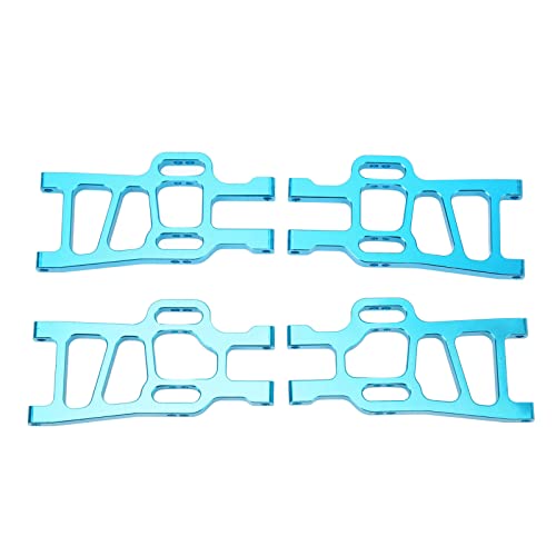 NutriEss 4 Pcs RC Suspension Arms Set for HSP Racing 94111 1/10 RC Car Upgrade Parts Silver Front Rear Suspension Arms (Blue) von NutriEss