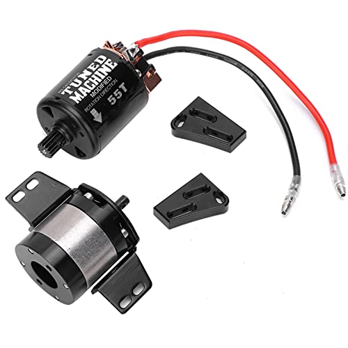 NutriEss 5-Verhältnis Getriebegetriebe 540 gebürstet 55T Motor SCX10 1/10 RC-Auto Hochleistung Robust für Offroad-Rennen von NutriEss