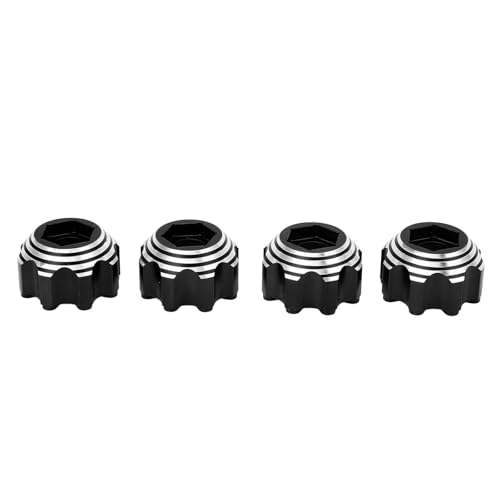 NutriEss 8x32 bis 17 mm Sechskantadapter 4pcs Aluminiumlegierung Schwarz für Elektroauto -LKW 3,8 -Zoll -Rä der Option Teile (Schwarz) von NutriEss