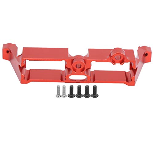 NutriEss Aluminiumlegierungsunterschiede Lock -HalterNutriess Differentialsperrenhalterung aus Aluminiumlegierung für TRA XXAS T RX4 1/10 RC Crawler, schwarz, mit (Rot) von NutriEss