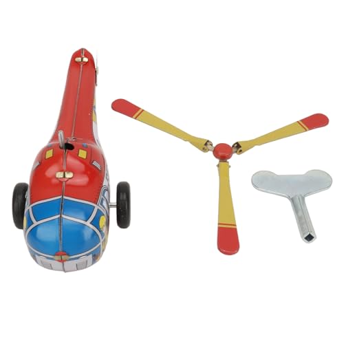 NutriEss Hubschrauber-Spielzeug, Aufzieh-Uhrwerk-Spielzeug mit Retro-Eisen-Design für Kinder, dekoratives Aufzieh-Uhrwerk-Flugzeug-Spielzeug, robuste Nachbildung eines von NutriEss