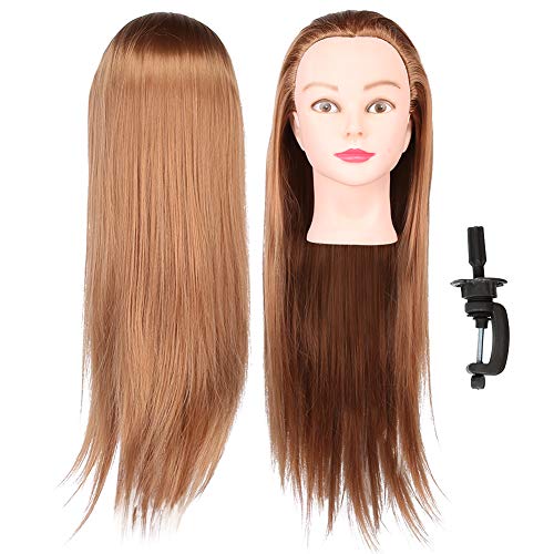 NutriEss Perücken-Haarschaufensterpuppenkopf, Haarstyling-Flechtmodell, 70 cm, hohes Volumen, realistische Kopfhaut für das Friseurtraining von NutriEss