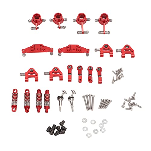 NutriEss RC Car Metal Upgrade Teile Kit Stoßdämpfer CVD -Antriebswelle vorderer Lenkbecher für Wltoys K969 1/28 RC -Auto Silber Robuste LeistungsverbesserungNutriess RC-Auto, (Red) von NutriEss