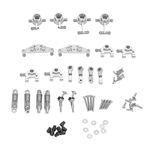 NutriEss RC Car Metal Upgrade Teile Kit Stoßdämpfer CVD -Antriebswelle vorderer Lenkbecher für Wltoys K969 1/28 RC -Auto Silber Robuste LeistungsverbesserungNutriess RC-Auto, (Silver) von NutriEss