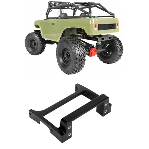 NutriEss RC Crawler Metall-Servohalterung, stabile Ersatzhalterung aus Aluminiumlegierung für Axial SCX10 II-Autos mit starkem schwarzen Design für RC-Verbesserungen (Black) von NutriEss