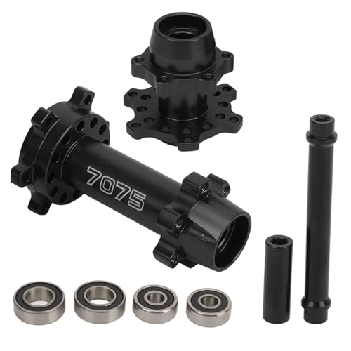 NutriEss RC-Motorrad-Sechskantnaben, Aluminium-Vorder- und Hinterrad-Sechskantnabe, Promoto MX-Modifikations-Upgrade, langlebiges rotes RC-Motorradzubehör aus Aluminiumlegierung (Black) von NutriEss