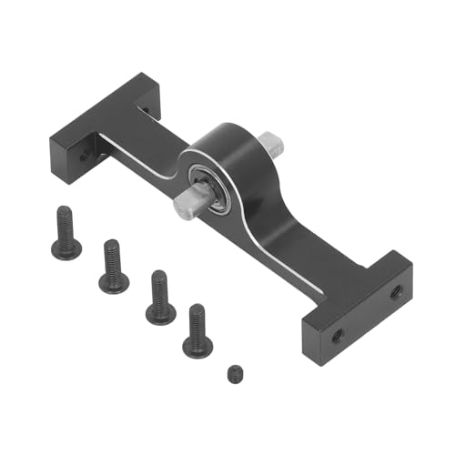 NutriEss RC-Verteilergetriebe-Crawler-Getriebe-Upgrade-Teile mit 5-mm-D-förmigem Stahlschaft für 1/10 RC-Crawler. Robustes RC-Getriebegetriebe aus Aluminium für den Rennsport (Schwarz) von NutriEss