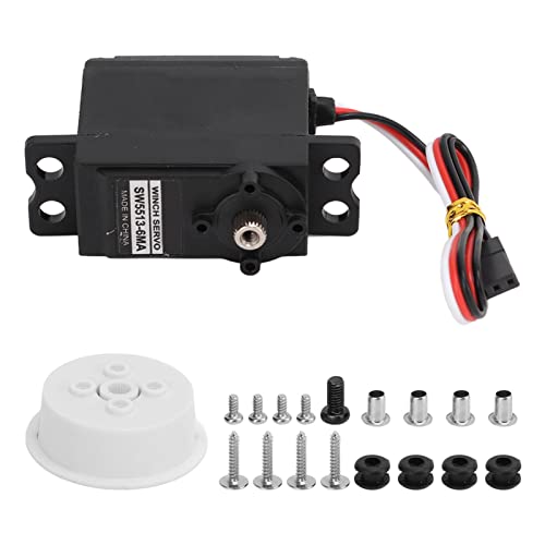 NutriEss Servo Motor Gear Black Metal Gears Alloy Segel Winch Analog Servos für RC -Schiffseilmaschine von NutriEss