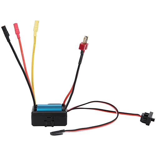 NutriEss bürstenloser ESC 35A Kleiner elektronischer Geschwindigkeitsregler für 1/18 1/16 RC -Auto mit rotem Design für eine verbesserte Leistung (Blau) von NutriEss