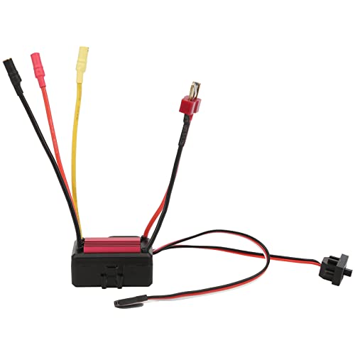 NutriEss bürstenloser ESC 35A Kleiner elektronischer Geschwindigkeitsregler für 1/18 1/16 RC -Auto mit rotem Design für eine verbesserte Leistung (Rot) von NutriEss