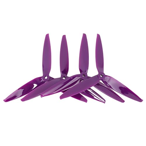 Nuvollo RC Propeller Polycarbonat Tri Blade Efficient Flight für FPV RC Drone 4PCS (Púrpura) von Nuvollo