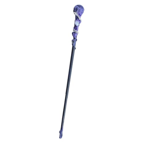 Cosplay Staff Prop - Kostüm Staff Zubehör, Fantasy Staff Item | Tragbarer Edelstein Zauberstab, magkaler Amethyst Kristall Zauberstab, einzigartiges Design Cosplay Prop für Halloween Weihnachten von Nuyhadds