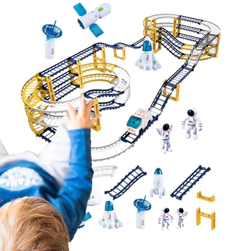 Nuyhadds Auto-Track-Spielzeug, Kinder-Auto-Track,Lernspiele Autospielzeug | Space Universe -Spielzeug, Schienen-Spielset, Auto-Strecke, Feinmotorik-Spielzeug, Lernspielzeug für und Mädchen ab 3 Jahren von Nuyhadds