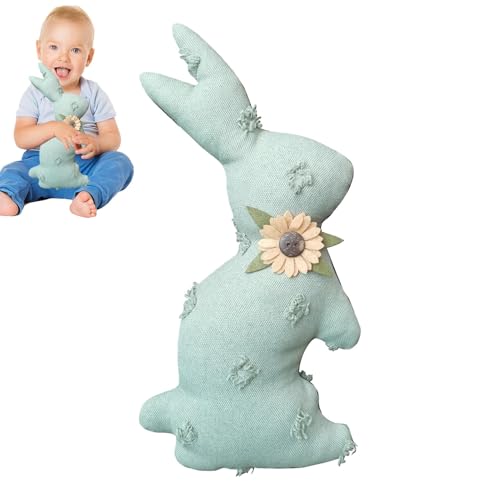 Nuyhadds Bunny Doll, Bunny Dolls für Mädchen - Süße Hasenpuppe | Nette Hasenpuppe Blumendesign, Stofftierpuppe, Kaninchenkinderkissen, Osterspielzeug für, schlafender Komfort von Nuyhadds