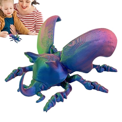 Nuyhadds Flexibles 3D-gedrucktes Tier, 3D-gedrucktes Zappelspielzeug,Schreibtischtiere zusammengebautes Modell - Realistisches Tiermodell-Spielzeug-Desktop-Ornament für Schlafzimmer, Arbeitszimmer, von Nuyhadds