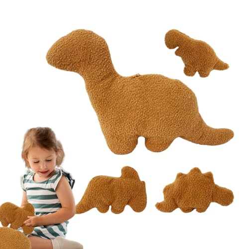 Nuyhadds Huhn-Dinosaurier-Plüsch,Dinosaurier-Hühnerkissen - Niedliche Stofftiere mit 3 kleinen Dinosaurierspielzeugen | Kuschelige Plüschtiere, Heimdekoration für Sofa, Auto, Kinderzimmer, von Nuyhadds