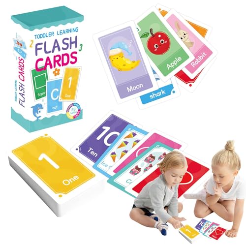 Nuyhadds Lernkarten für, Flashcard für - Color Flash -Karten Word Lernblitzkarte,Lesen von Bildungsspielzeug Vorschulzahlen Sprachaktivitäten für und Mädchen von Nuyhadds