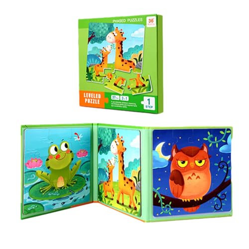 Nuyhadds Puzzle-Magnetbücher, Magnetpuzzles für Kinder,Reise-Magnetpuzzles Auto-Tier-Puzzle - Obst-Lernspielzeug, pädagogische Vorschul-Magnetbücher für Kinder und Kleinkinder von Nuyhadds