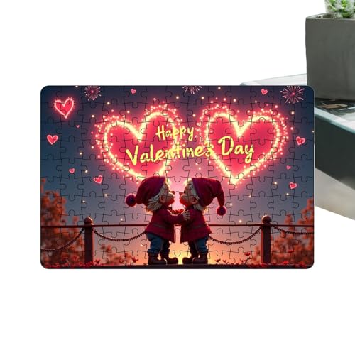 Nuyhadds Puzzle Valentinstag, pädagogisches Puzzle-Spiel – Familiennacht, Denksport-Puzzle, Set mit 130 romantischen Puzzles für Erwachsene, buntes Lernpuzzle von Nuyhadds