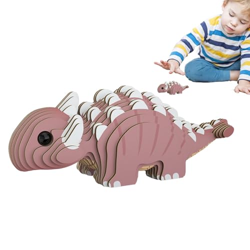 3D-Dinosaurier-Puzzle,Dinosaurier-Puzzle | 3D-Papiertier-Puzzlespielzeug - Puzzle-Spielzeug zum Training der Hand-Auge-Koordination, Pädagogik-Lern-Tierbausteine ​​für Kinder ab 6 Jahren, und Mädchen von Nuyhgtr