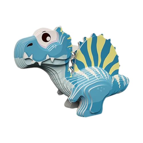 3D Dinosaurier Puzzles, Papier Dinosaurier Puzzle, Kinder Papier Dinosaurier 3D Puzzle, Dinosaurier Bausteine 3D Tier Puzzle für Vorschullernen, Früherziehendes Hand-Augen-Koordinationstraining, von Nuyhgtr