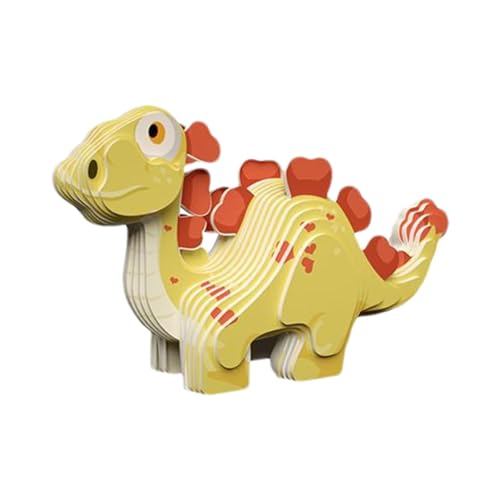 3D Dinosaurier Puzzles, Papier Dinosaurier Puzzle, Kinder Papier Dinosaurier 3D Puzzle, Dinosaurier Bausteine 3D Tier Puzzle für Vorschullernen, Früherziehendes Hand-Augen-Koordinationstraining, von Nuyhgtr