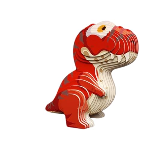 3D Dinosaurier Puzzles, Papier Dinosaurier Puzzle, Kinder Papier Dinosaurier 3D Puzzle, Dinosaurier Bausteine 3D Tier Puzzle für Vorschullernen, Früherziehendes Hand-Augen-Koordinationstraining, von Nuyhgtr