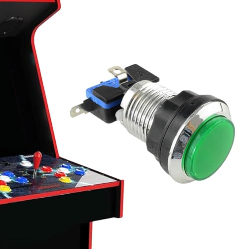 Arcade Machine Game Console Druckknopf, Spielkonsole -Taste mit Licht - Arcade -Maschine Druckknopf mit Licht | Hohes transparentes Spielzubehör für , Mädchen und Erwachsene von Nuyhgtr