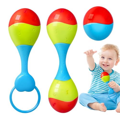 Baby Maracas Percussion Shakers, Colorful Maracas Shaker Toy, Toddler-Friendly Musical Noisemaker, Child-Friendly Sand Hammer Maracas, Lightweight Baby Percussion Shaker for Fun and Learning von Nuyhgtr