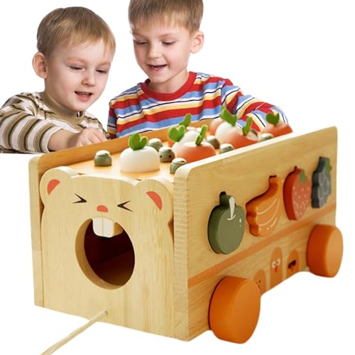 Educational Toy Kids, Kids Puzzle Game, Toddler Shape Sorter, Wooden Puzzle Toy, Carrot Harvest Sorting Puzzle Toy for Kids and to Develop Problem-Solving and Matching Abilities von Nuyhgtr