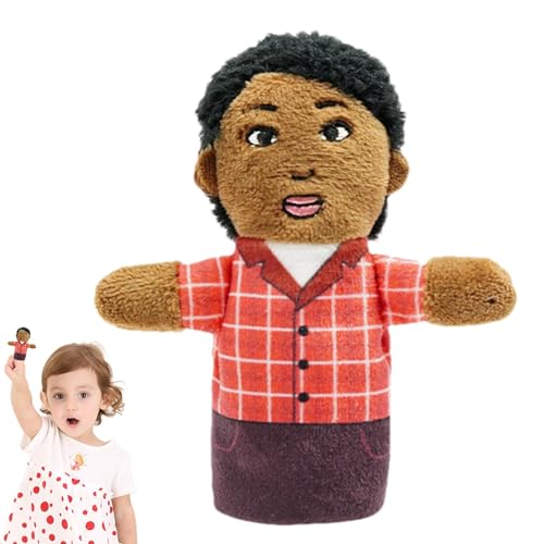 Family Finger Puppets for Kids, Plush Role Toy Set with African Grandparents, Mom, and Dad Dolls, Soft and Interactive Finger Puppets for Storytelling, Education, and Fun von Nuyhgtr