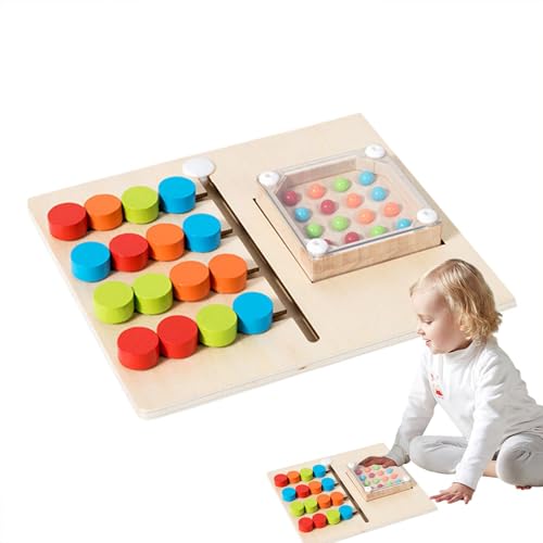 Fine Motor Skills Development, Toddler Brain Teasing Puzzle, Color Recognition Activity, Wooden Color Matching Puzzle for Children to Enhance Cognitive Skills and Shape Recognition von Nuyhgtr