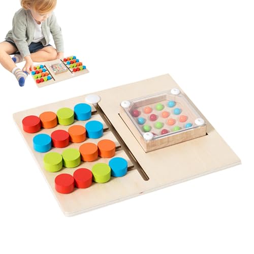 Fine Motor Skills Development, Toddler Brain Teasing Puzzle, Color Recognition Activity, Wooden Color Matching Puzzle for Children to Enhance Cognitive Skills and Shape Recognition von Nuyhgtr