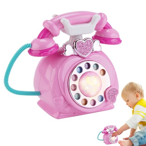 Kids Phone, Corded Landline Dial Telephone Toy, Communication Skill Development for Boys, and Girls, Interactive Educational Phone for Children’s Pretend von Nuyhgtr