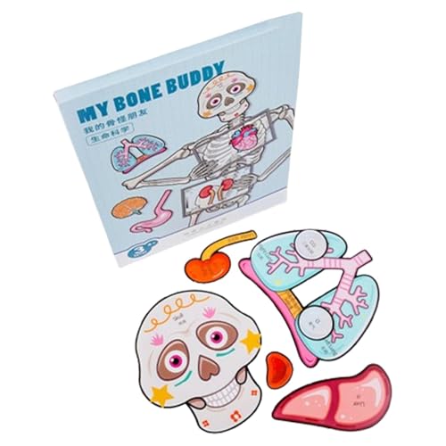 Kids Skeleton and Bone Puzzle, Anatomy Puzzle for Toddler, Human Organs and Muscles Puzzle, Child Educational Body Puzzle, Fun Human Anatomy Puzzle, Human Body Learning Toy, Human Anatomy Puzzle von Nuyhgtr