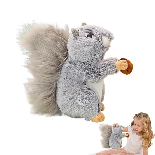 Kids Stuffed Squirrel, Squirrel Stuffed Animals, Plush Squirrel for Birthday, Cute Squirrel Toy, 25x10x25 cm, Adorable Stuffed Squirrel Animal for Kids, Plush Toy Gift for Birthdays and Holidays von Nuyhgtr