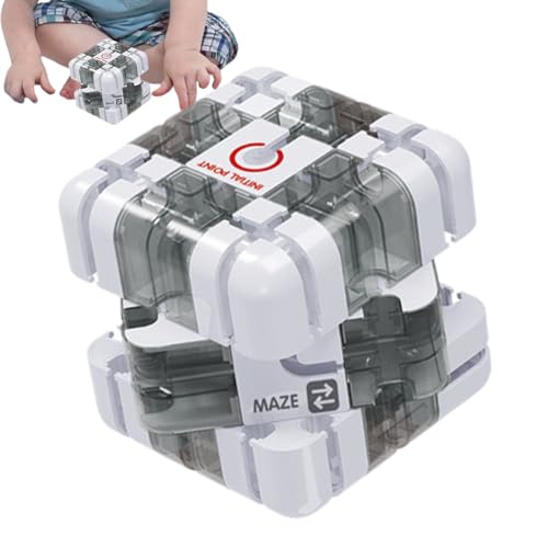 Labyrinth Cube - Gehirntraining 3D -Labyrinth -Puzzlespielzeug für Kinderlernen, Vorschulbildung mit sensorischer Funktion, Puzzlespiel für Schulpartys, 3,35 x 3 Zoll Labyrinth Cube - Gehirntraining 3D -Labyrinth -Puzzlespielzeug für Kinderlernen, Vorschulbildung mit sensorischer Funktion, Puzzlespiel für Schulpartys, 3,35 x 3 Zoll von Nuyhgtr