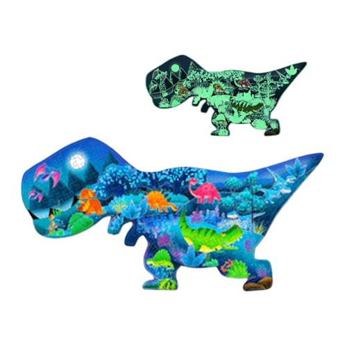 Nuyhgtr 200-teiliges Dinosaurier-Puzzle, Dinosaurier-Puzzle, Pädagogisches Dinosaurier-Puzzle, Großes Puzzle In Tierform, Interaktives Buntes Lernpuzzle Für Jungen Und Mädchen Im Vorschulalter von Nuyhgtr