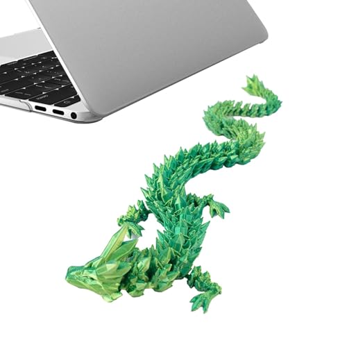 Nuyhgtr 3D Printed Dragon, Articulated Crystal Dragon Figure, 11.8 Inch Flexible Jointed Fantasy Model, Movable Desk Ornament for Home, Christmas, Halloween, Desktop Decoration von Nuyhgtr