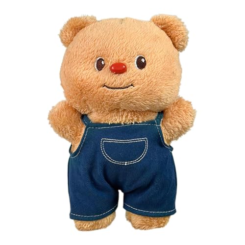 Nuyhgtr Adorable Plush Bear Toy with Suspenders - Soft Cartoon Animal Doll for Kids’ Comfort and Relaxation - Perfect Huggable Companion for Playtime and Bedtime - Portable Stuffed Toy for Children von Nuyhgtr