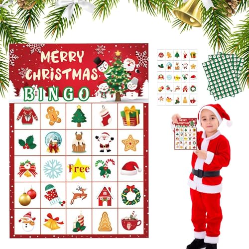 Nuyhgtr Christmas Game Cards Set, Board Game Interactive, Paper Card for Players, Seasonal Friends Activity, School Home Game for Gathering, Classroom von Nuyhgtr