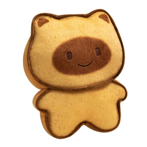 Nuyhgtr Cute Toast Plush, Funny Cartoon Capybara and Kitten Doll, Soft Stuffed Pillow, Adorable Room Decor, Keychains Bag Pendant, Cozy Plush Toy for Kids, Adults von Nuyhgtr