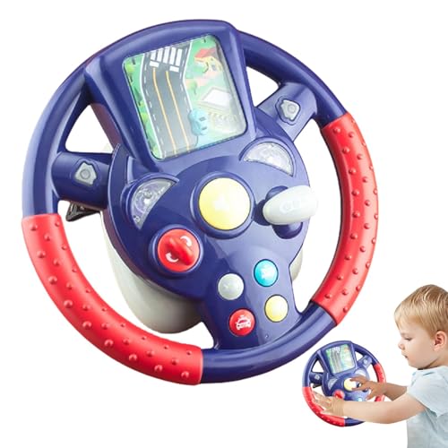 Nuyhgtr Driving Steering Wheel Toy, Simulated Driving Wheel, Interactive Steering Wheel, Music and Light Toy, Educational Driving Toy, Car Driving Simulator, Early Learning Toys for Boys Girls von Nuyhgtr