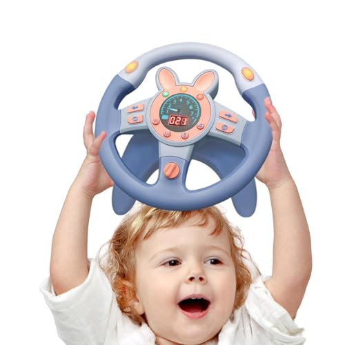 Nuyhgtr Educational Toddler Toy, Toddler Steering Wheel, Light and Sound Toy, 25x25 cm, Interactive Musical Steering Wheel Toy for, Educational Driving Game with Lights and Sounds von Nuyhgtr